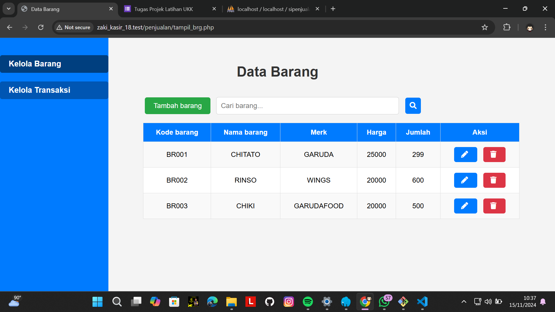 Website Kasir Sederhana